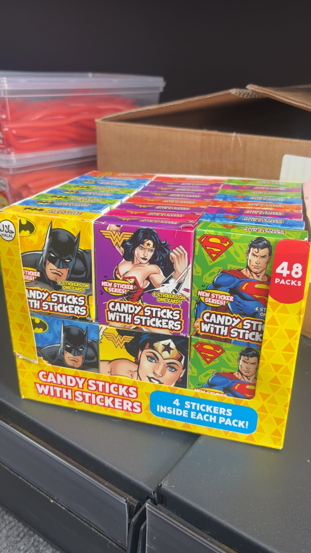 1 candy stick with stickers