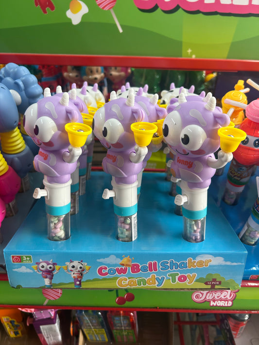 Cow ball shaker candy toy