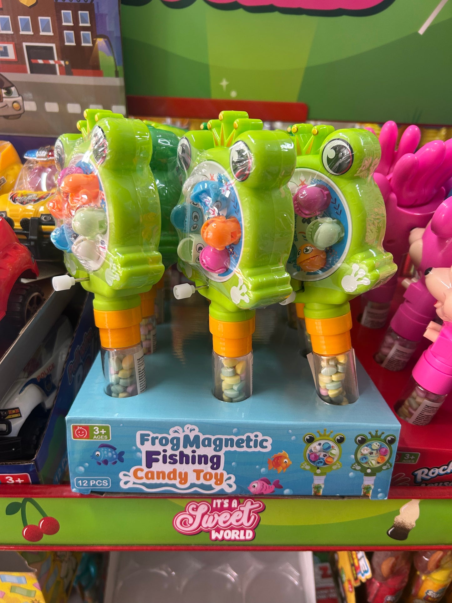 Frog magnetic fishing candy toy