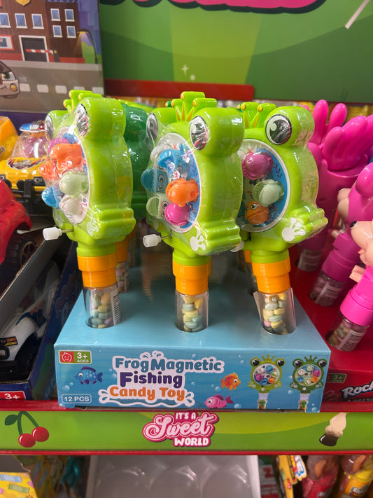 Frog magnetic fishing candy toy