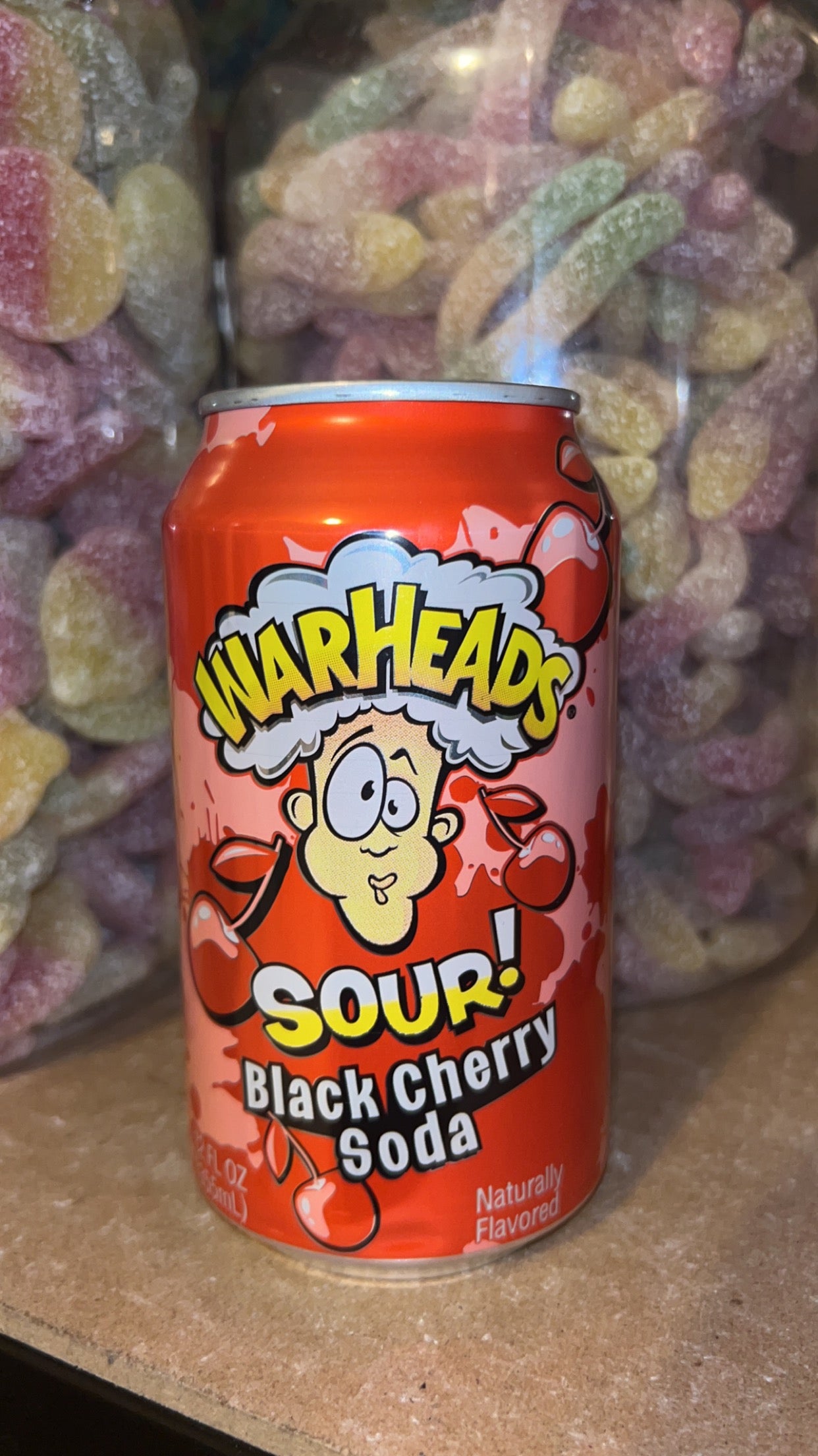 Warheads sour black Cherry